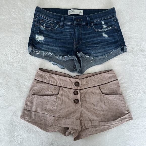 Abercrombie Sele Low Rise Shorts Womens 6 Vintage Y2K Bella Swan Bookstore Indie
